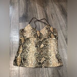 Elegant Snake Print Camisole Size Small